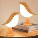 1 Pack Small Cute Bird Table Lamp, Touch Bird Night Light, Cordless Bedside Lamp, Desk Lamp for Reading, 3-Way Dimmable USB Rechargeable Battery 2600mAh Nightstand Lamp for Bedroom, Home/Office Decor