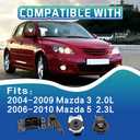 Engine Motor and Transmission Mount Kit, Compatible with 2006-2010 Mazda 5 2.3L & 2004-2009 Mazda 3 2.0L 2.3L(No Turbo),Replace OE A4418 A5312 A4404 A4405 Set of 4