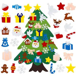Tisspoms Felt Christmas Tree Set with 25 Ornaments Decoration for Adult