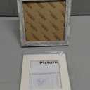 6x6 White Picture Frames Square Classic Natural Wood 6 Pack for Wall Mounting and Tabletop Display