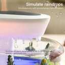 Essential Oil Diffuser 250ML Cloud Humidifier Rain Water Drip Diffuser Humidifier with Drip Music Micro Landscape Ultrasonic Diffuser for Bedroom Office Hotel (White Grey)