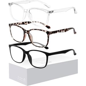 Oilway Blue-Light Blocking Glasses for Women Men - 3Pack Computer Reading/Gaming/TV/Phones Glasses Anti Eyestrain