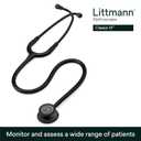 3M Littmann Classic III Monitoring Stethoscope, 5803, More Than 2X as Loud, Weighs Less, Stainless Steel Black-Finish Chestpiece, 27" Black Tube, Stem and Headset