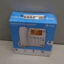 AT&T CL4940 Corded Standard Phone with Answering System and Backlit Display, White