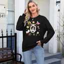ALLTB Magical Sweatshirt for Women Princess Shirt Funny Magic Graphic Pullover Family Vacation Long Sleeve Tops (Yellow, S)