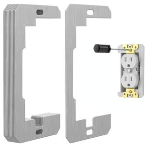 10 Pcs Outlet Spacers, Wall Plate Spacers for Electrical Outlets, Metal Flush-Fit Leveling Shims for Outlet Repair, Fix Loose Outlets and Electrical Boxes