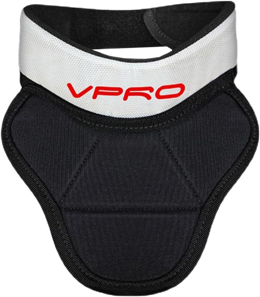 VPRO Hockey Neck Guard - Ice Hockey Neck Protector with Extension - Lightweight and Adjustable Collar for Adult & Youth Players (SR(Large))