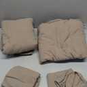 Bare Home Flannel Duvet Cover Set with Sham Pillow Covers (Queen, Taupe)