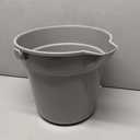 Winco Heavy-Duty Plastic Bucket/Utility Pail with Pour Spout, 10 Quarts, Gray