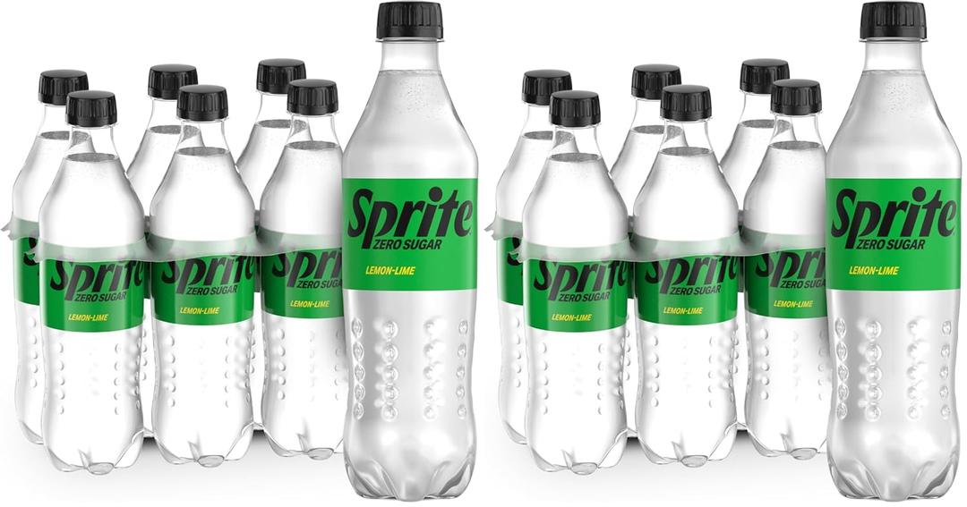 Sprite Lemon Lime Zero Sugar Soda | Diet | 16.9 fl oz | 12 Pack, Best By: MAR 09 2026