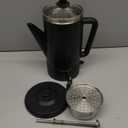 Presto 02815 12-Cup Cordless Coffee Percolator - Stainless Steel, Modern Design, Easy Pour Spout, Stay-Cool Handle, Matte-Black