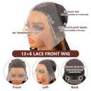 Ombre Lace Front Wig Human Hair 1B/30 Highlight Straight Wigs 13X6 Transparent Lace Frontal Glueless Wigs Honey Blonde Colored Human Hair Pre Plucked for Women 28inch