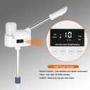 Upgrade Professional LCD Facial Steamer with Hot Mist, Esthetician Steamer for Salon Spa & Home, Stand Facial Steamer On Wheels, 33.8oz Large Upper Inlet Cup & 50s Fast Heating
