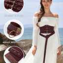 Scarlet Darkness Corset Belt for Women Men Waist Cincher Cosplay Costume Accessories Adjustable Buckle Strap Red L