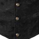 VATPAVE Mens Victorian Suit Vest Steampunk Gothic Waistcoat (Black, XL)