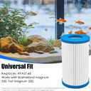 Micron Filter Replacement works with Marineland Magnum and HOT Magnum Canisters, replaces PA0140, Water Polishing Filter Cartridge for Freshwater and Saltwater Tanks - 2 Pack