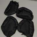 Beautyflier 4 Pack Walker Ski Glide Covers, Durable Pad Cover for Folding Walker Feet, Rollator Glider Accessories Fit Pad for Indoor and Outdoor Use, Slides Easily, Universal Fit, Black