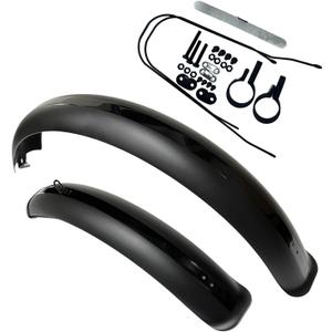 Bike Fenders for Fat Tire Bike Mudguard Cycling Bike Fenders for Fat Tire Mountain Electric Bike Motorcycle (Black, 16inch)