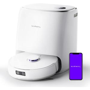 Narwal Freo X Ultra Robot Vacuum and Mop Combo, 8200Pa Robot Mop & Vacuum, Auto Mop Drying/Washing, Self-Empty, Zero-Tangling, DirtSense™, Maintenance-Free Base Station