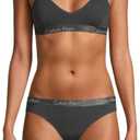 Calvin Klein Women's Motive Cotton Lightly Lined Bralette Bra (Medium, Arona)