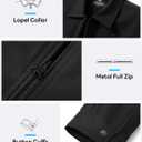 ASPO Men's Winter Jacket Warm Water Resistant Full Zip Windbreaker Lightweight Quilted Jackets Casual Golf Work Coats (Green, M)