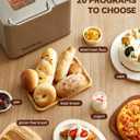 Neretva Bread Maker, 20-IN-1 2LB Bread Machine Dual Heater Bread Maker Machine Automatic with Nonstick Ceramic Pan, 15H Timer & 1H Keep Warm Set, Low Noise, Stainless Steel Breadmaker Recipe-Silver