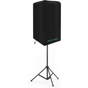10-Inch PA/DJ Speaker Cover  Black 420D Polyester with Silver UV50 Coating  Water-Resistant, Protective Bag for Stand-Mounted Powered Speakers  Lightweight, Open-Bottom Design (Single Cover)