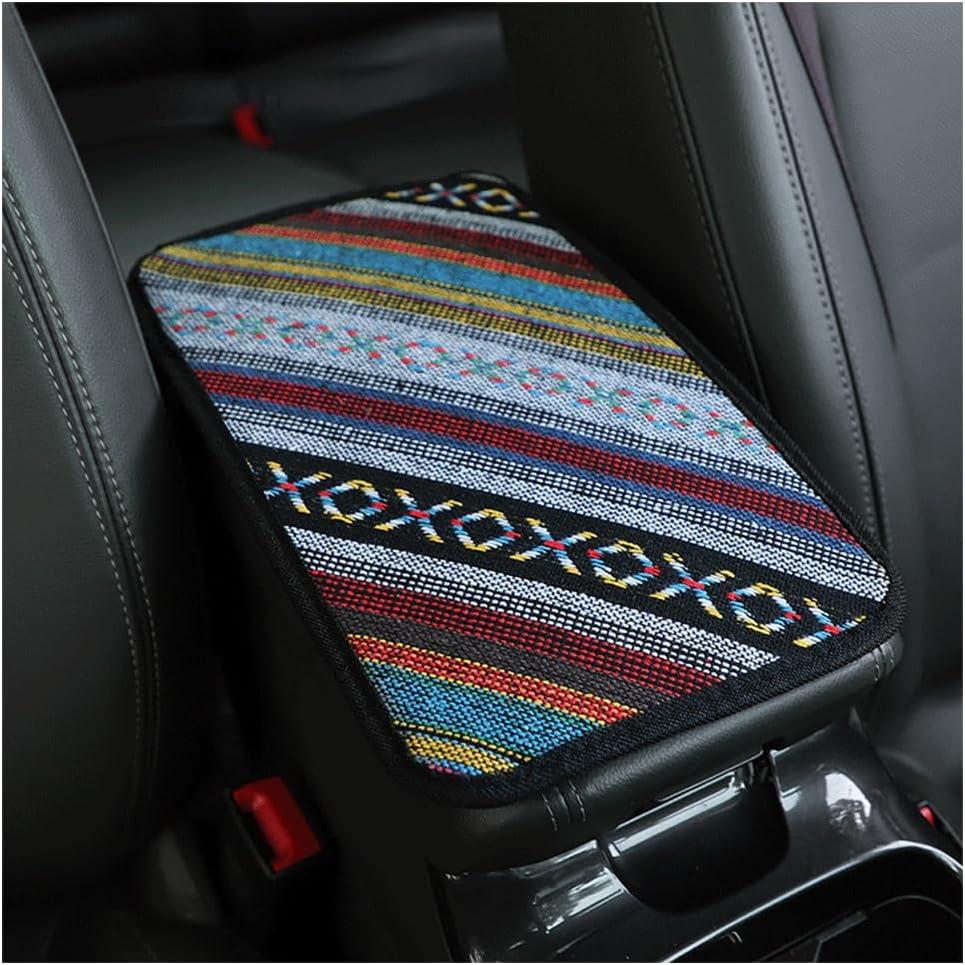 Car Center Console Cover,Boho Car Accessories Car Armrest Box Pad for Comfortable Support,Universal Armrest Cover for Car Truck SUV Center Console,Car Decorations Interior Aesthetic (Armrest cover-A)