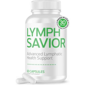 Plant-Based Lymphatic Support Supplement with Red Clover, Horse Chestnut & Burdock Root for Fluid Balance & Daily Wellness - Non-GMO, Made in USA - 30-Day Supply, 1 Bottle