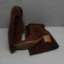 Amazon Essentials Women's Tall Block Heel Boots (7 Wide, Dark Toffee Brown)