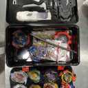 Battling Top Set, Burst Gyro Toys 10 Spinning Tops 2 Launchers Combat Battling Game with Portable Storage Box Gift for Kids Children Boys