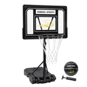 DEBERG Swimming Pool Basketball Hoop Set Height-Adjustable Portable Pool Basketball Hoop Poolside with Shatterproof Backboard and Stainless Steel Rim/Bracket, Includes a Ball and Air Pump