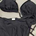 OZICERD 2 Piece Bikini Sets for Women Halter Triangle Bikini Tops Brazilian String Swimsuit Full Coverage Bottom Bathing Suit Large