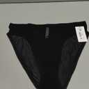 On Gossamer Women's Gossamer Mesh Hi-Cut Brief Panty, Black, Large