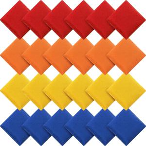 Sotiff 24 Pcs Bean Bags Mini Nylon Cornhole Bean Bags for Kids Tossing Fun Sports Outdoor Family Games Carnival Toy Patriotic Small Beanbag Hand Toss Party Game Supplies for Kid Adult (Multi Colors)