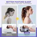 Pain Relief Cooling Pillow for Neck Support Adjustable Cervical Pillow Side Sleeping Memory Foam with Super Soft and Cooling Satin Pillowcase Grey