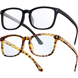 livho High Tech Blue Light Glasses - Advanced 99% Blue Light Blocking Computer Glasses - Anti Eyestrain & UV Glare Protection (*B8 Matte Black+tortoise)