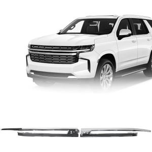 JOLONG Front Upper Chrome Grille Trim for 2021-2024 Chevy Tahoe/Suburban