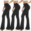 High Waisted Leggings for Women - Soft Athletic Tummy Control Yoga Pants for Cycling Dance Tights (Large-X-Large, 3 Pack Black, Black, Black)