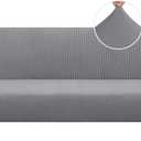 PrinceDeco Jacquard Futon Cover Stretch Armless Futon Sofa Cover Soft Futon Slipcover with Elastic Bottom Thick Sofa Bed Furniture Protector Covers, Machine Washable