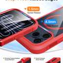 Diaclara Magnetic Designed for iPhone 17 Pro Max Case Full Body Bumper,[Compatible with MagSafe] Military Drop Proof Cover with Built-in Touch Sensitive Anti-Scratch Screen Protector,Red