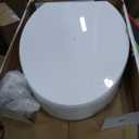 KOHLER 25875-0 Hyten 3" Height, Elevated Soft Close Elongated Toilet Seat, Contoured Seat with Grip-Tight Bumpers, Quick-Attach Hardware, No Slam Toilet Seat, White