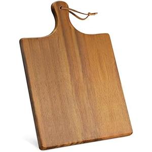 AIDEA Acacia Wood Cutting Board with Handle, Large Wooden Charcuterie Board for Bread, Cheese, Meat, and Fruits, Food Serving Tray for the Kitchen (17" x 11") AIDEA Acacia Wood Cutting Board with Handle, Large Wooden Charcuterie Board for Bread, Cheese, Meat, and Fruits, Food Serving Tray for the Kitchen (17" x 11")