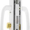 Storm Door Handle Replacement with Lock Heavy Duty Aluminum Alloy Lever Ideal for Home Apartments Hotels Black Entrance Door Handle and Lockset