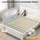 Bed Rail for Toddlers,Swing Down Kids Bed Rails Guard for Twin,Full,Queen,Bunk Size Bed,Extra Tall Child Bed Rail Guard with Reinforced Anchor Safety System,47" L x 31" H Grey