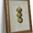 Gold Framed Wall Art Vintage Dirty Martini Olives Wall Art Retro Green Olives Cocktail Bar Cart Wall Decor Picture Summer Trendy Minimalist Kitchen Poster Print for Living Room Dining Room 9x11in