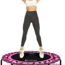 DARCHEN 350lbs Rebounder Mini Trampoline for Adult, Indoor Small Trampoline for Exercise Workout Fitness, Upgrade Design Bungee Trampoline for Safer Quieter Bounce [40 Inches]