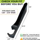 Car Seat Gap Filler organizer with Bonus interior Cleaning Brush- Universal in Between Seat Catcher for Cars,Trucks,SUV- Car Seat Gap Plug storage slot- Custom Seat Gapster- Car Seat Gap Filler Strip