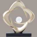 Modern Home Decor Abstract Decorative Sculpture Decorations for Living Room Dining Room Office, Resin Art Statues Coffee Table Bookshelf Decor Accents (Gold)