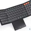 MEETION New Foldable Bluetooth Keyboard with Touchpad, Portable Wireless Keyboard with Numeric Keypad, Full-Size Rechargeable Business Travel for iPad Phone Laptop PC iOS, 2026 New Upgrade (Black)